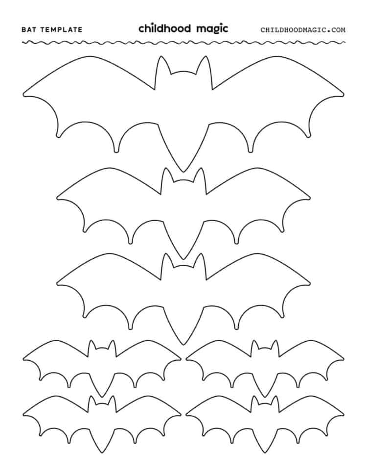 Bat Template Childhood Magic