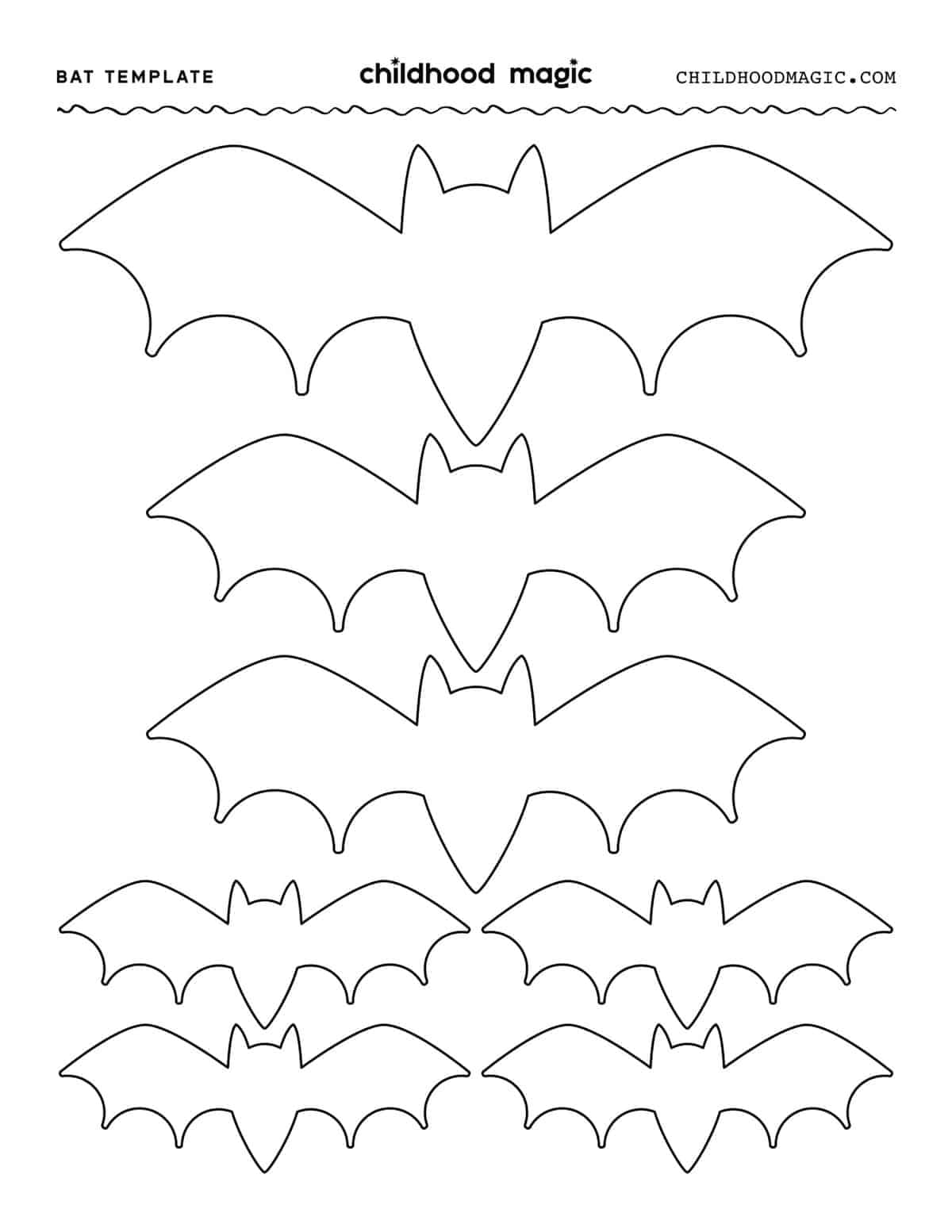 Bat Template Printable Pdf Free Printable