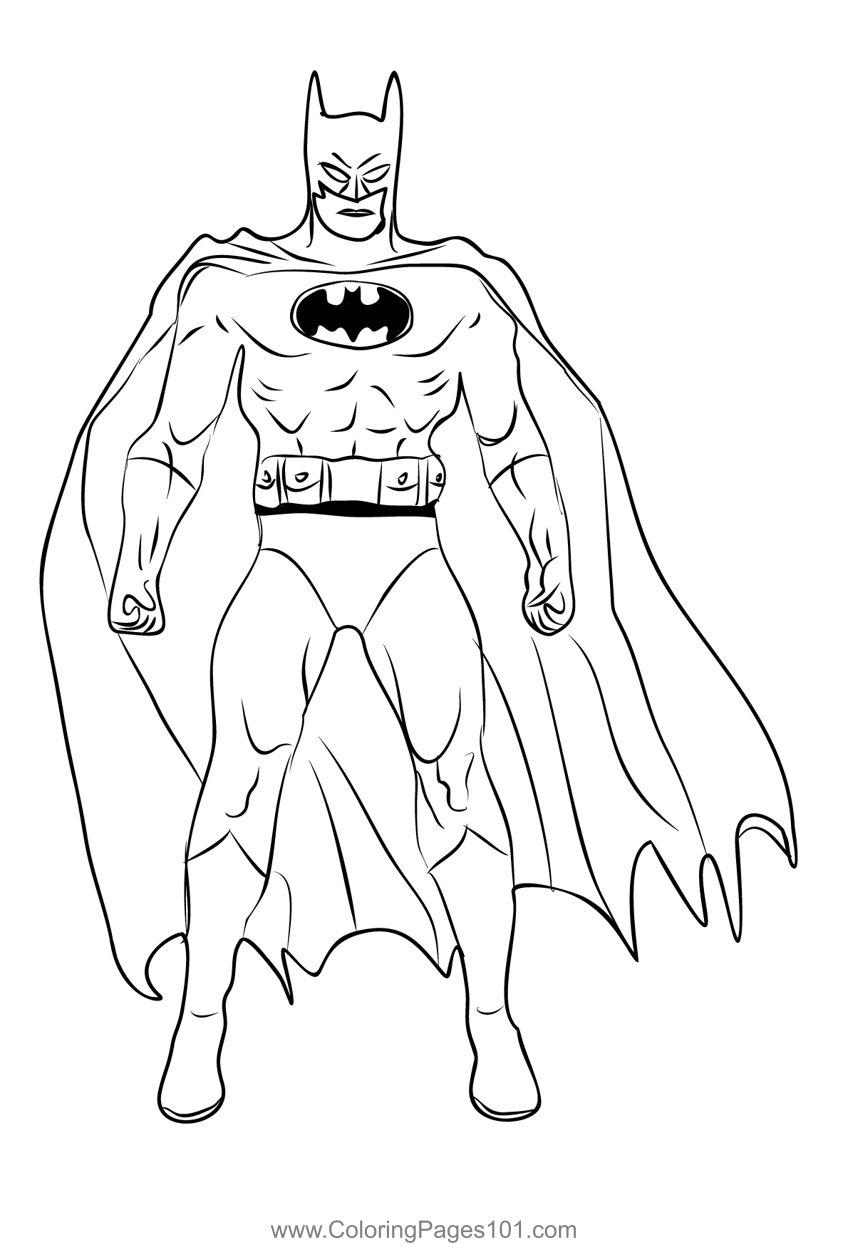 Batman 1 Coloring Page In 2023 Avengers Coloring Pages Superhero