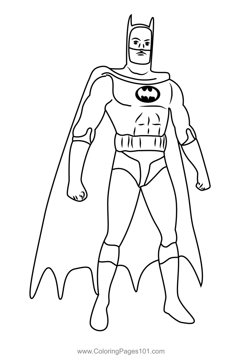 Batman Coloring Page For Kids Free Super Friends Printable Coloring 
