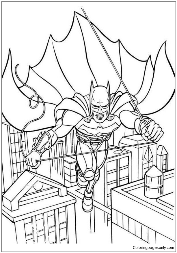 Batman Gotham City Coloring Pages Superhero Coloring Pages Coloring 