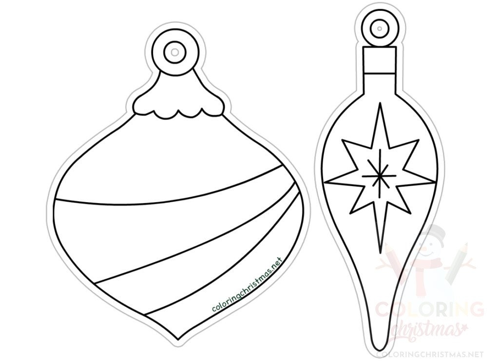 Bauble Templates Paper Christmas Decorations Coloring Christmas