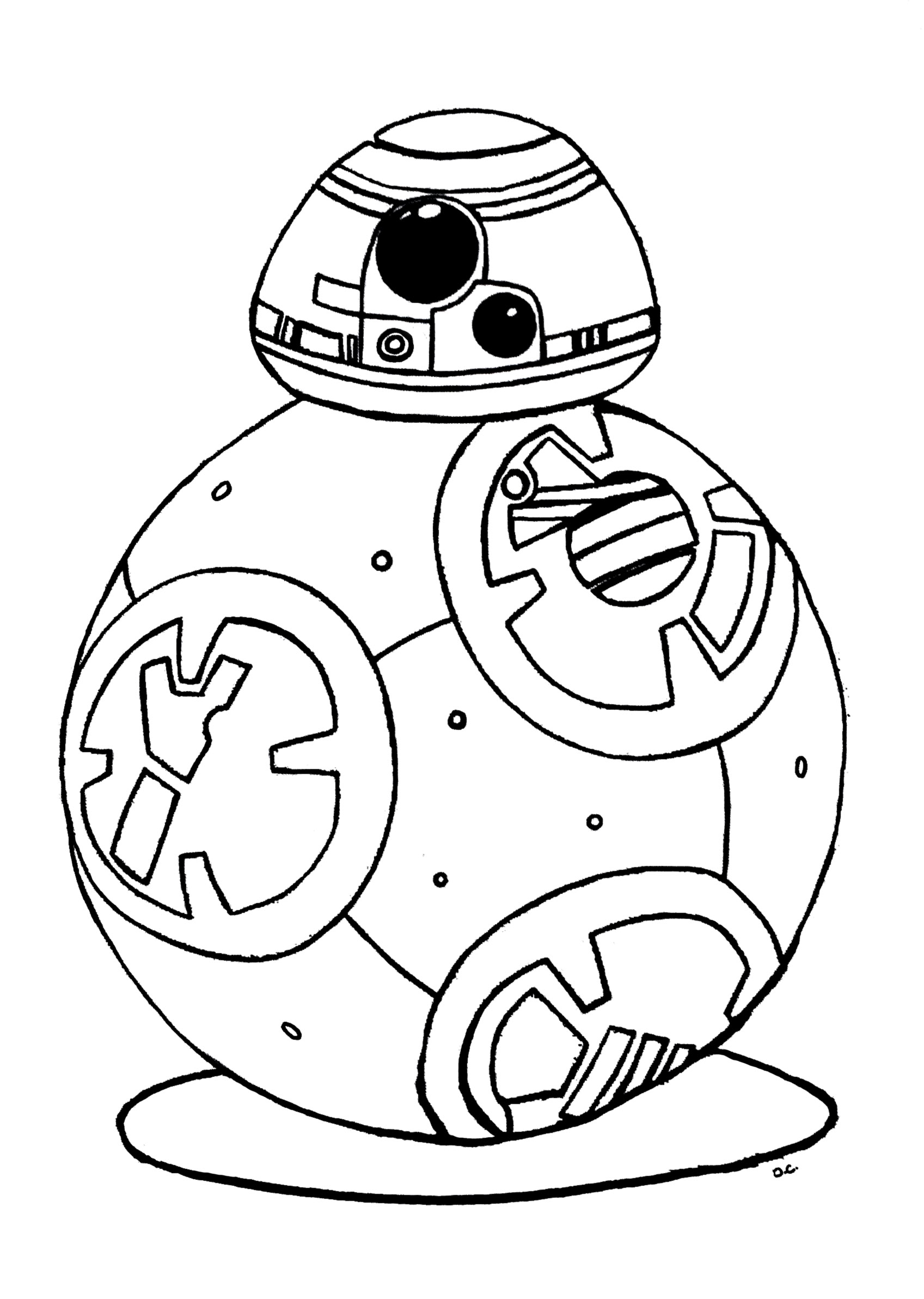 BB8 The Force Awakens Star Wars Coloring Pages