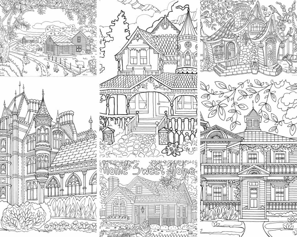 Beautiful Houses 10 Coloring Pages Favoreads Coloring Club