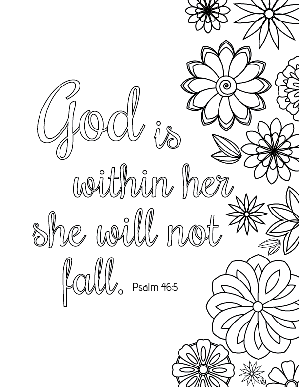 Bible Verse Coloring Pages God Is Within Her Free Printable Coloring 
