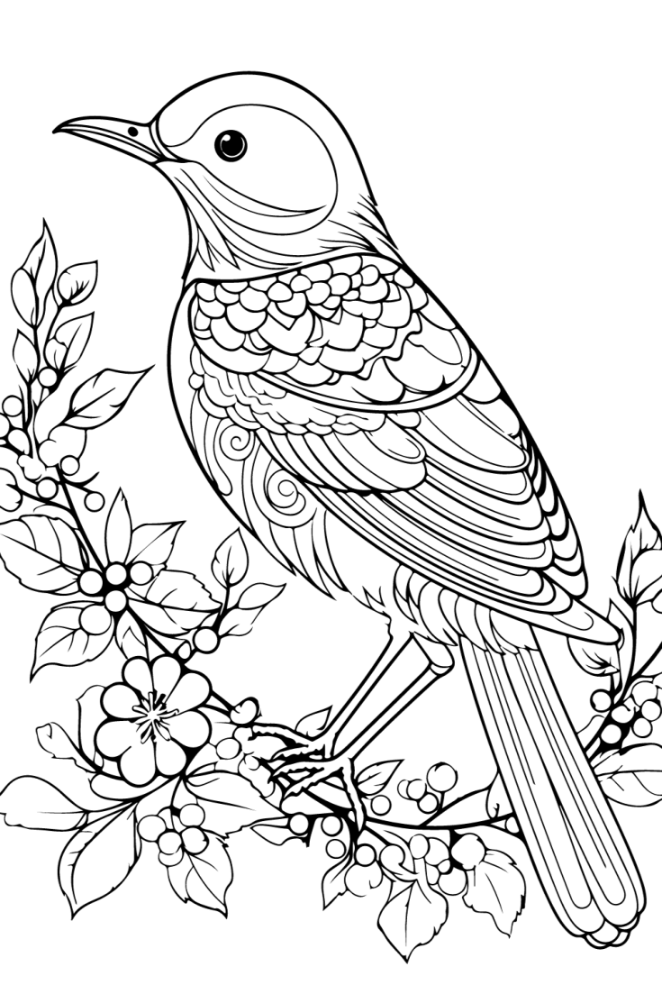 Bird Coloring Pages Realistic Bird Coloring Pages Det Vrogue co