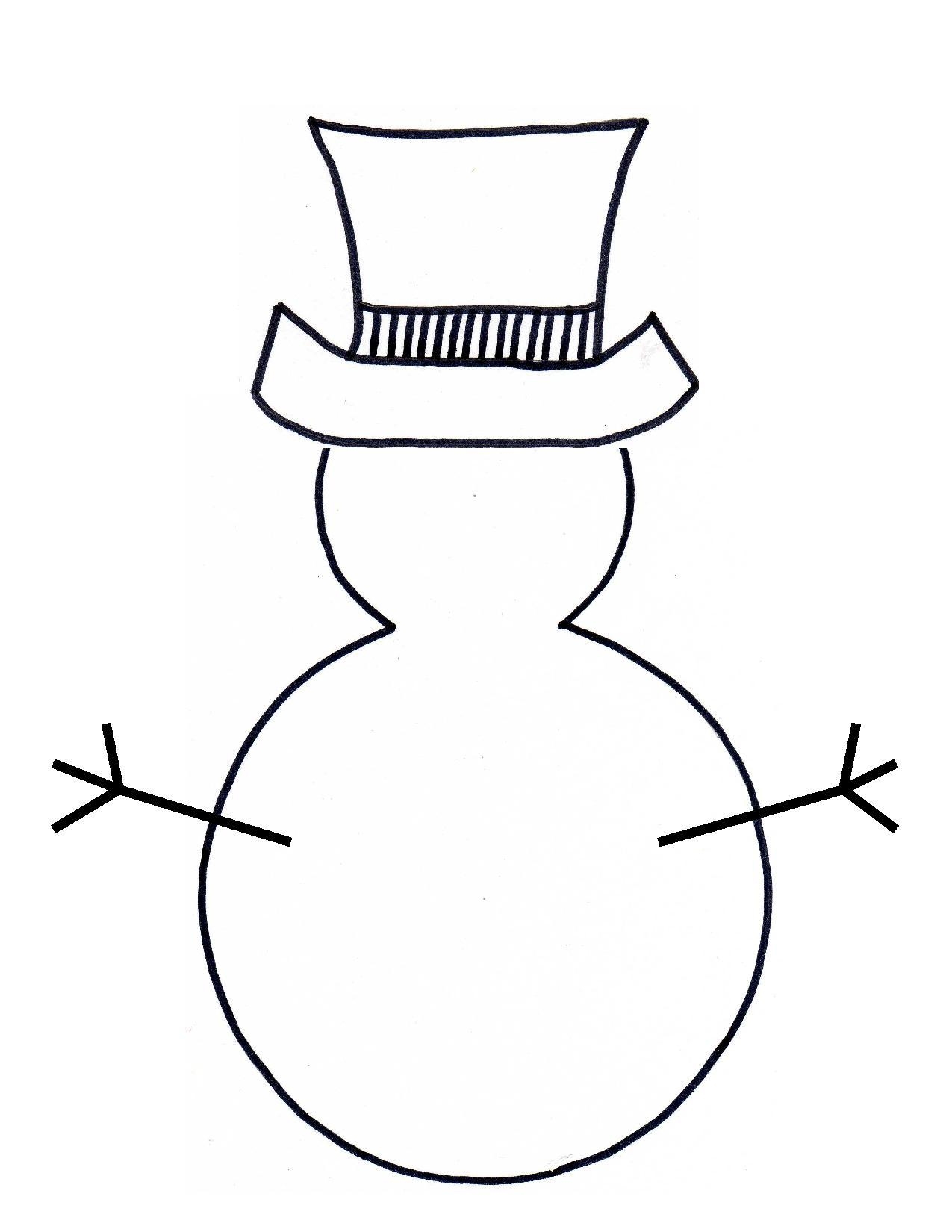Blank Snowman Template ClipArt Best
