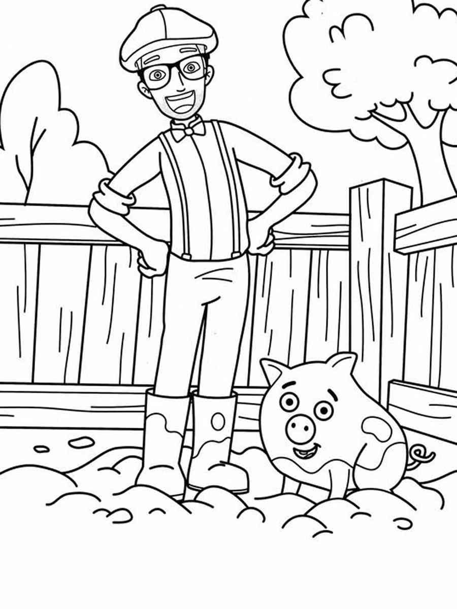 Blippi Coloring Pages Free Printable