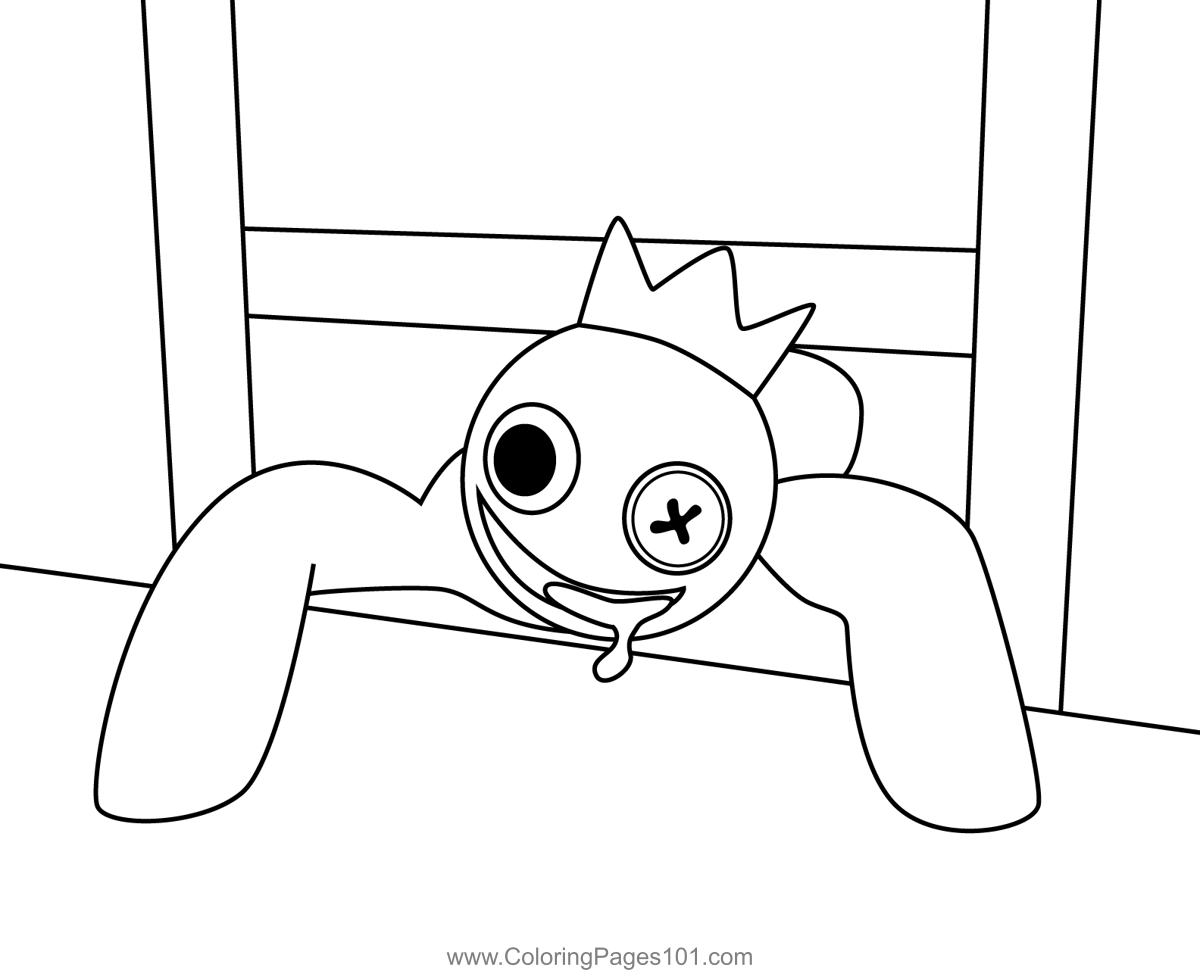 Blue Killed Rainbow Friends Roblox Coloring Page For Kids Free Roblox 