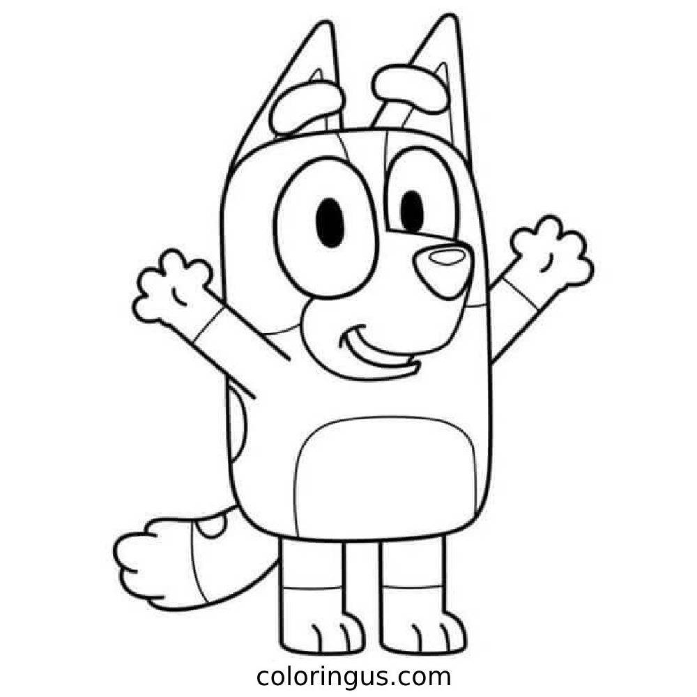 Bluey Coloring Pages Free Printable PDF Sheets