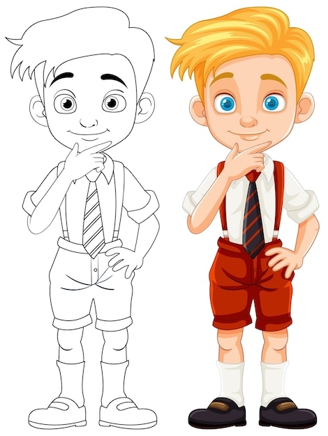Boy Images Cartoon Outline Free Infoupdate