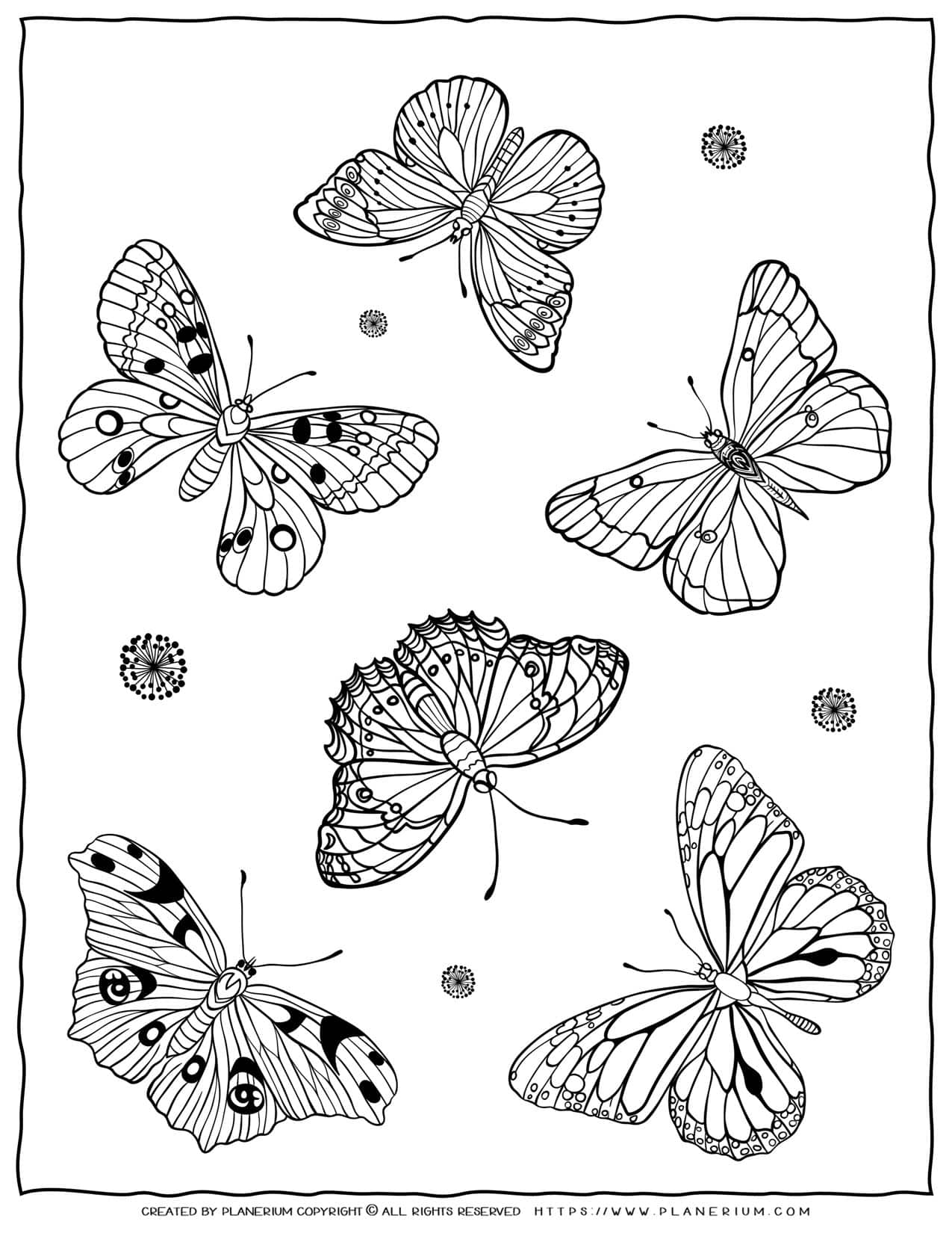Butterfly Coloring Pages Free Printable Planerium