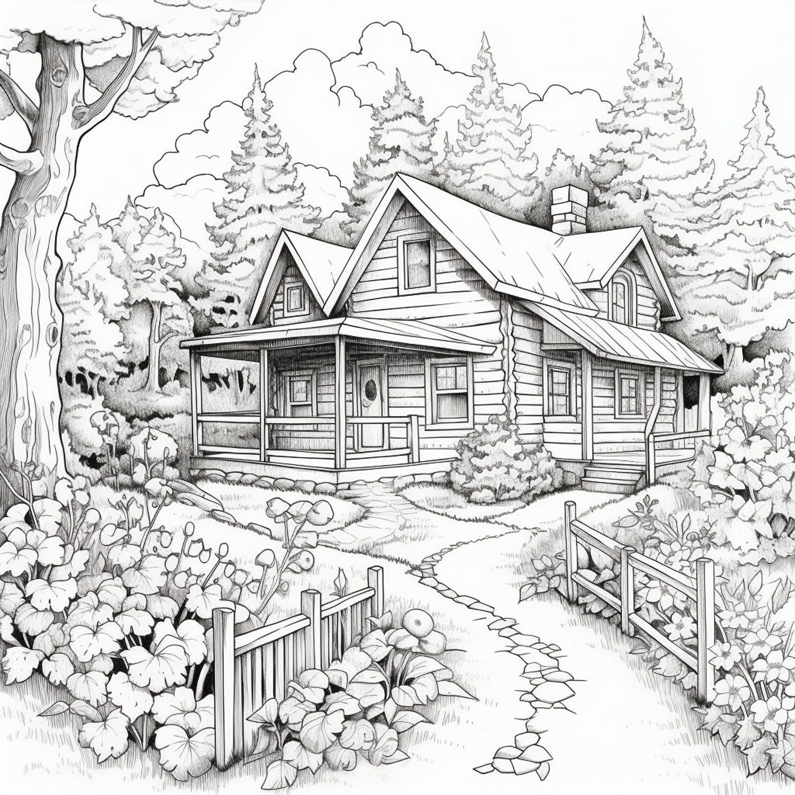 Cabin In The Woods Coloring Pages Printable Downloadable Coloring
