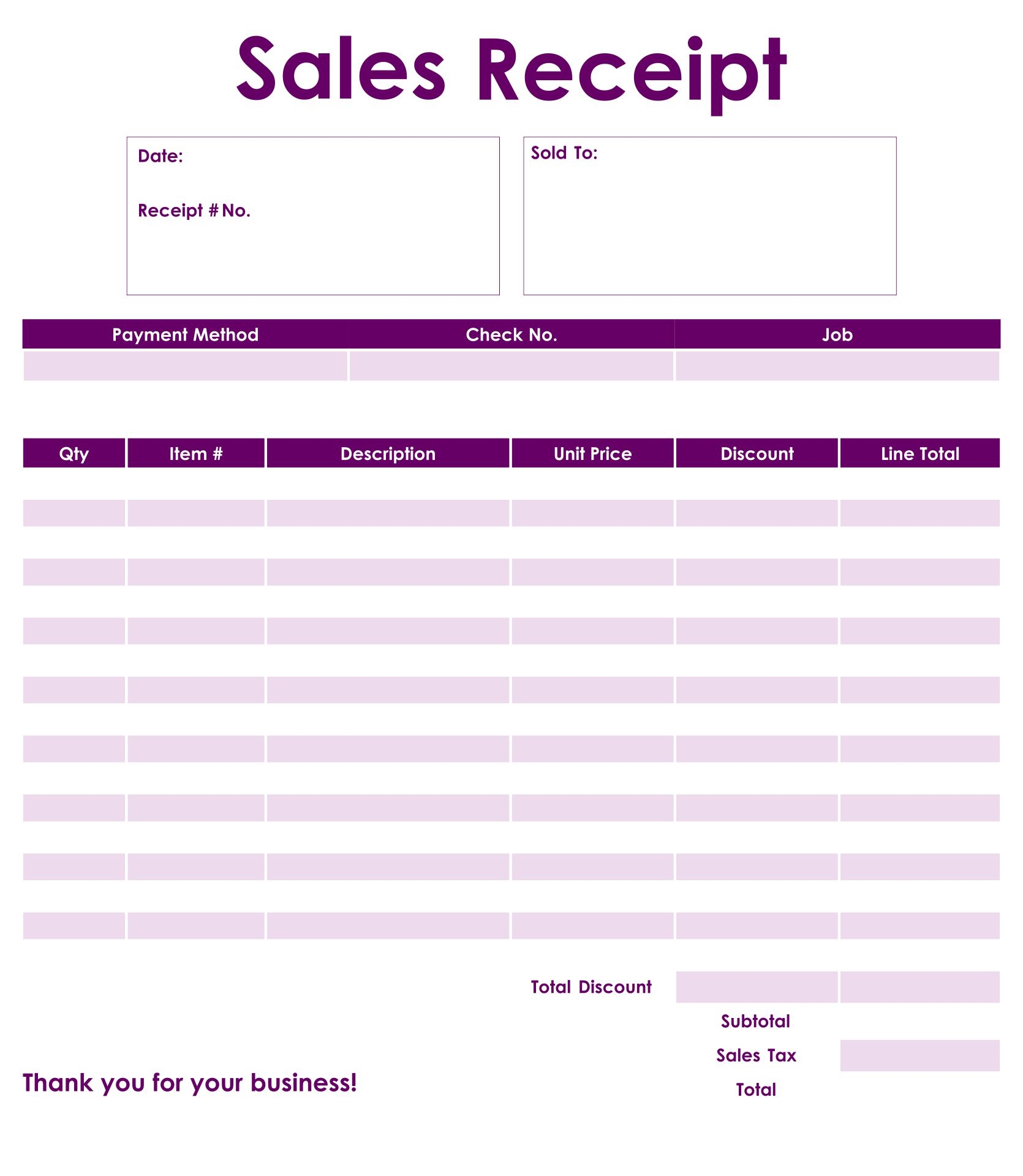 Cash Receipt Template Printable Receipt Template My XXX Hot Girl
