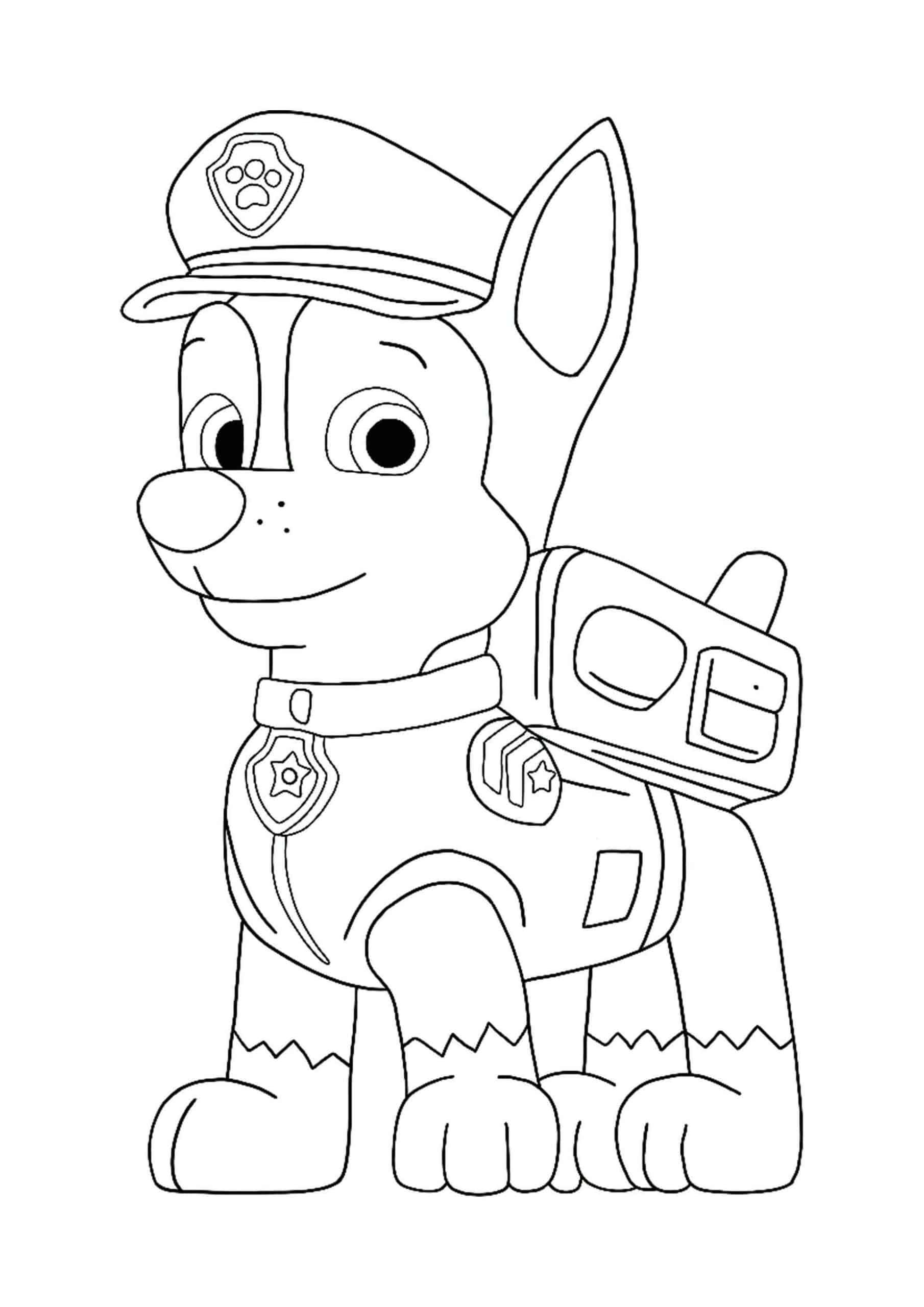 Chase Paw Patrol Coloring Pages Free Pdf 2 Chase Pat Patrouille Paw 