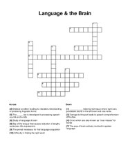 Chiropractic Crossword Puzzle