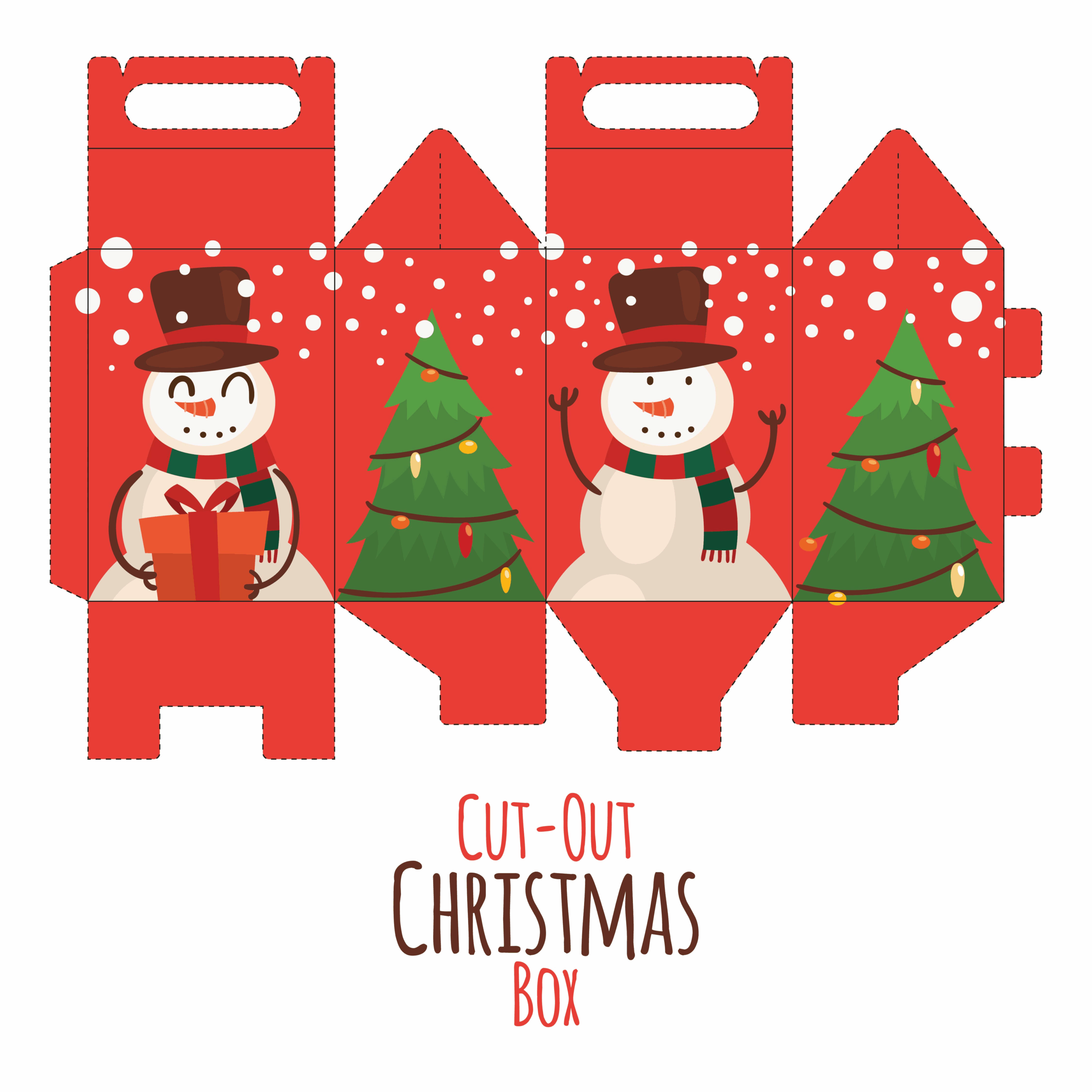Christmas Gift Box Template 13 Free PDF Printables Printablee