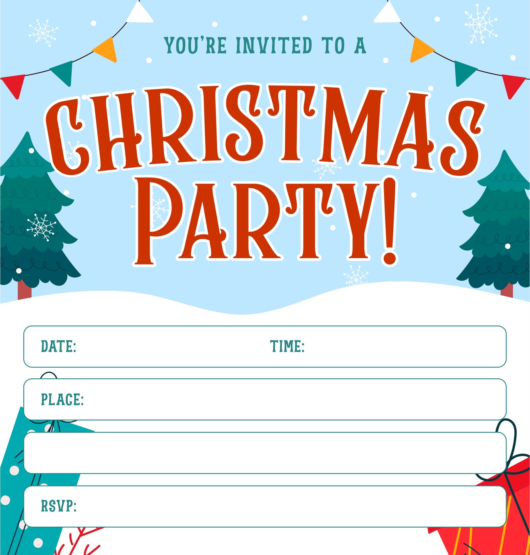 Christmas Invitation Templates 10 Free PDF Printables Printablee