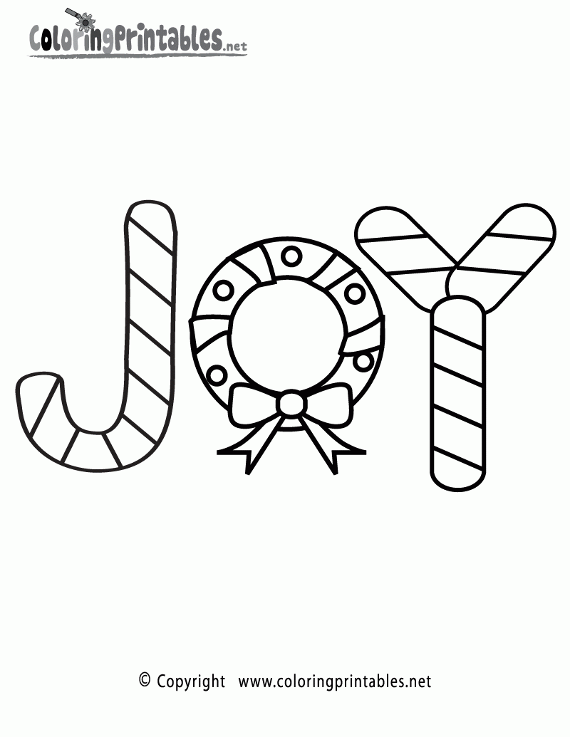 Christmas Joy Coloring Page A Free Holiday Coloring Printable