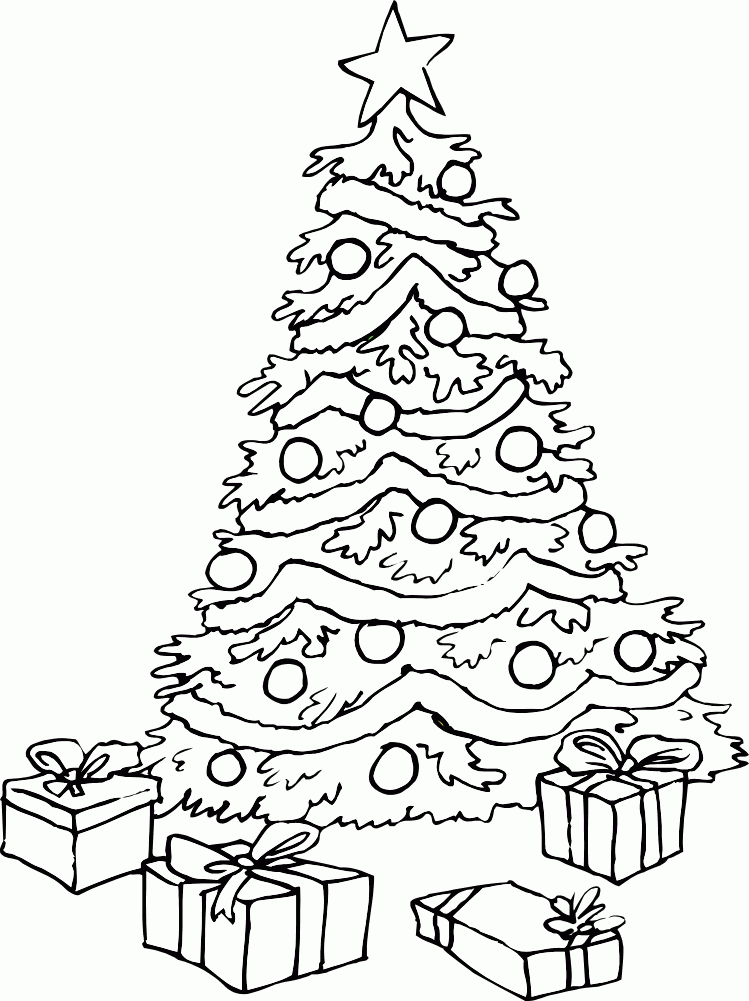 Christmas Tree Coloring Page Free Coloring Home