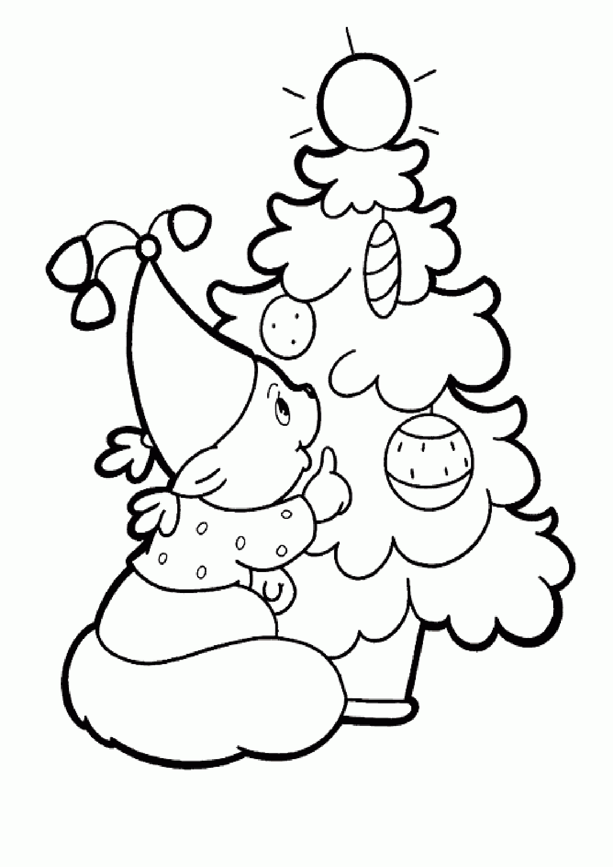 Christmas Tree Coloring Pages Printable Coloring Pages