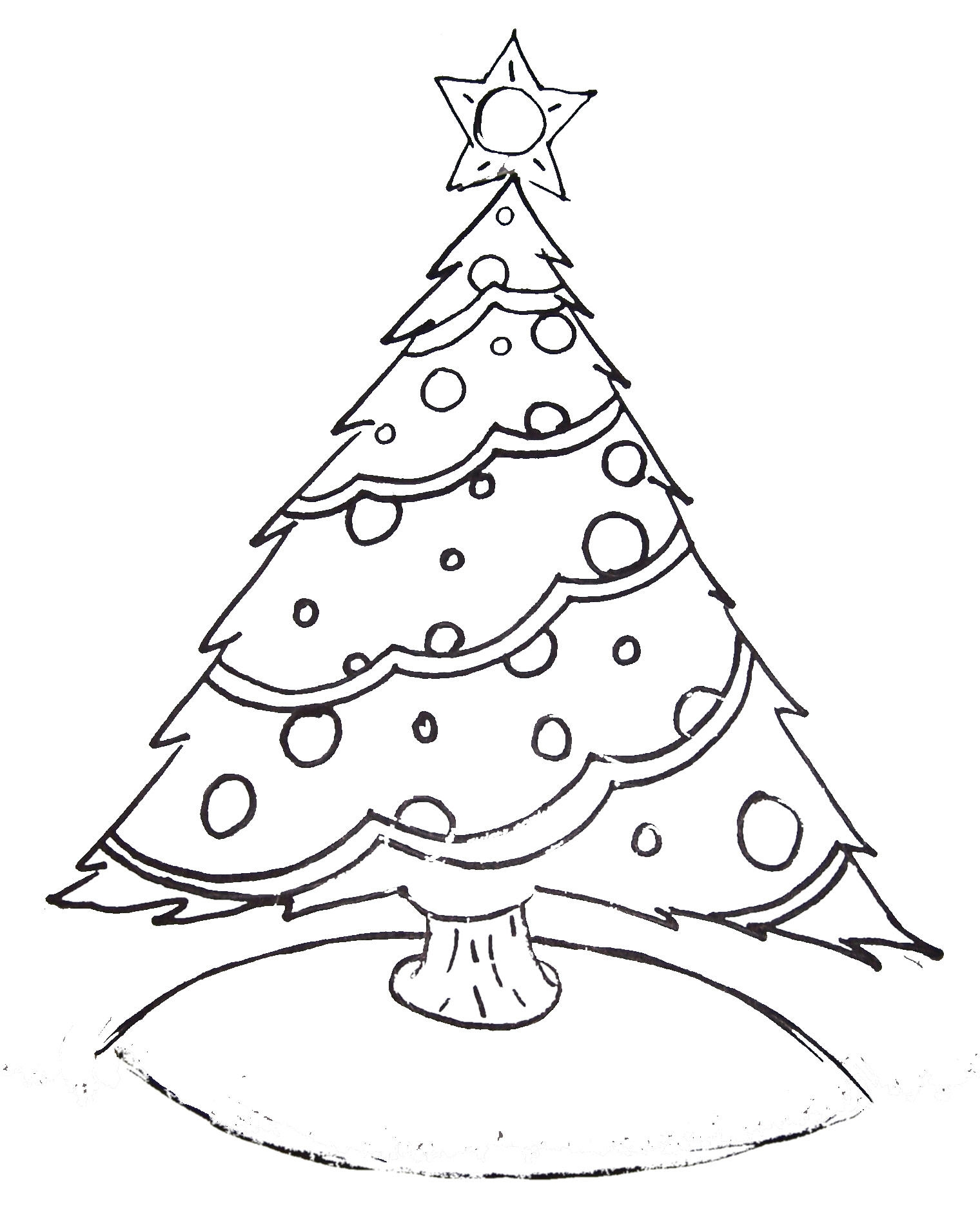 Christmas Tree Coloring Pages Printable Coloring Pages