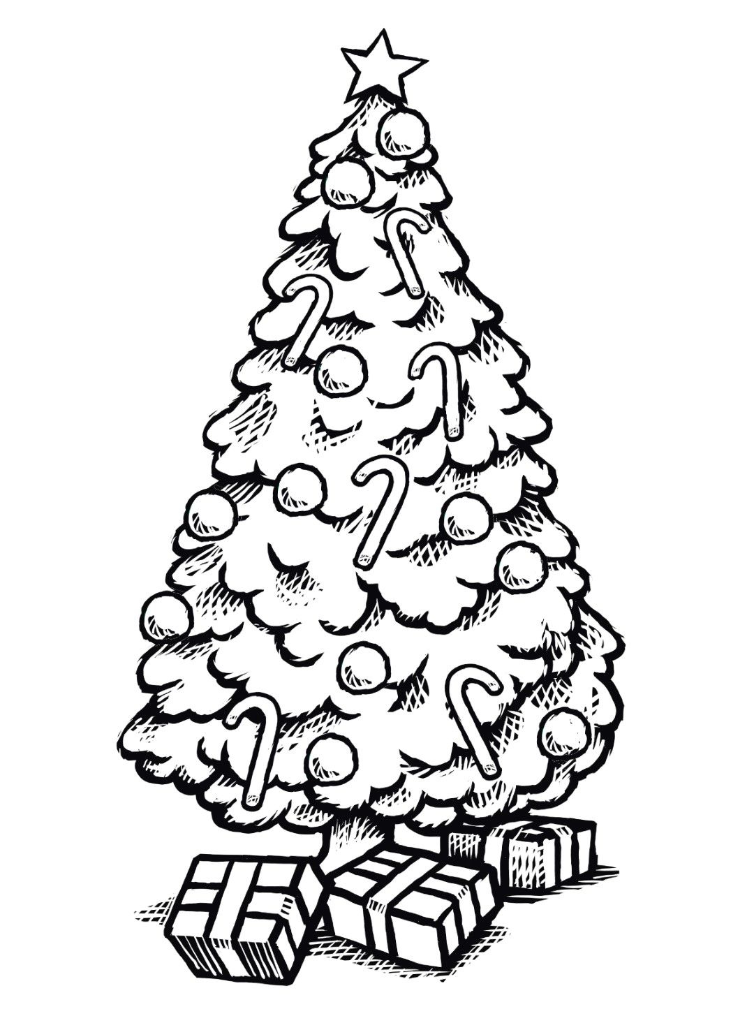 Christmas Tree Drawing Images