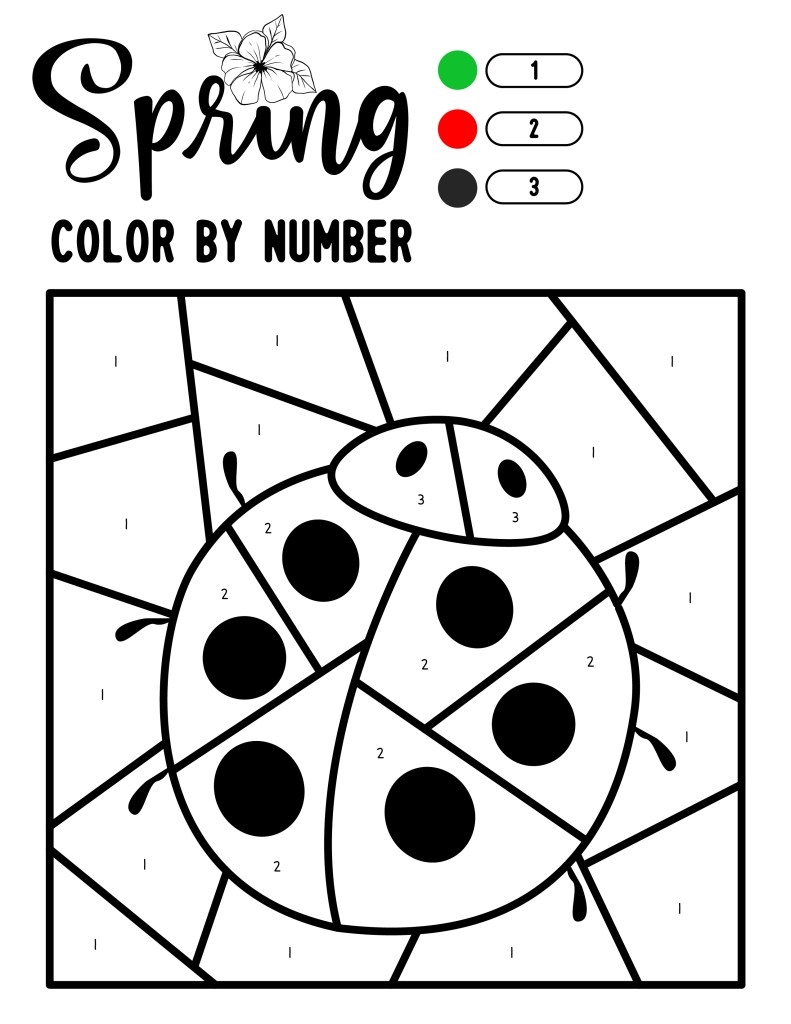 Color Number Coloring Pages Coloring Nation