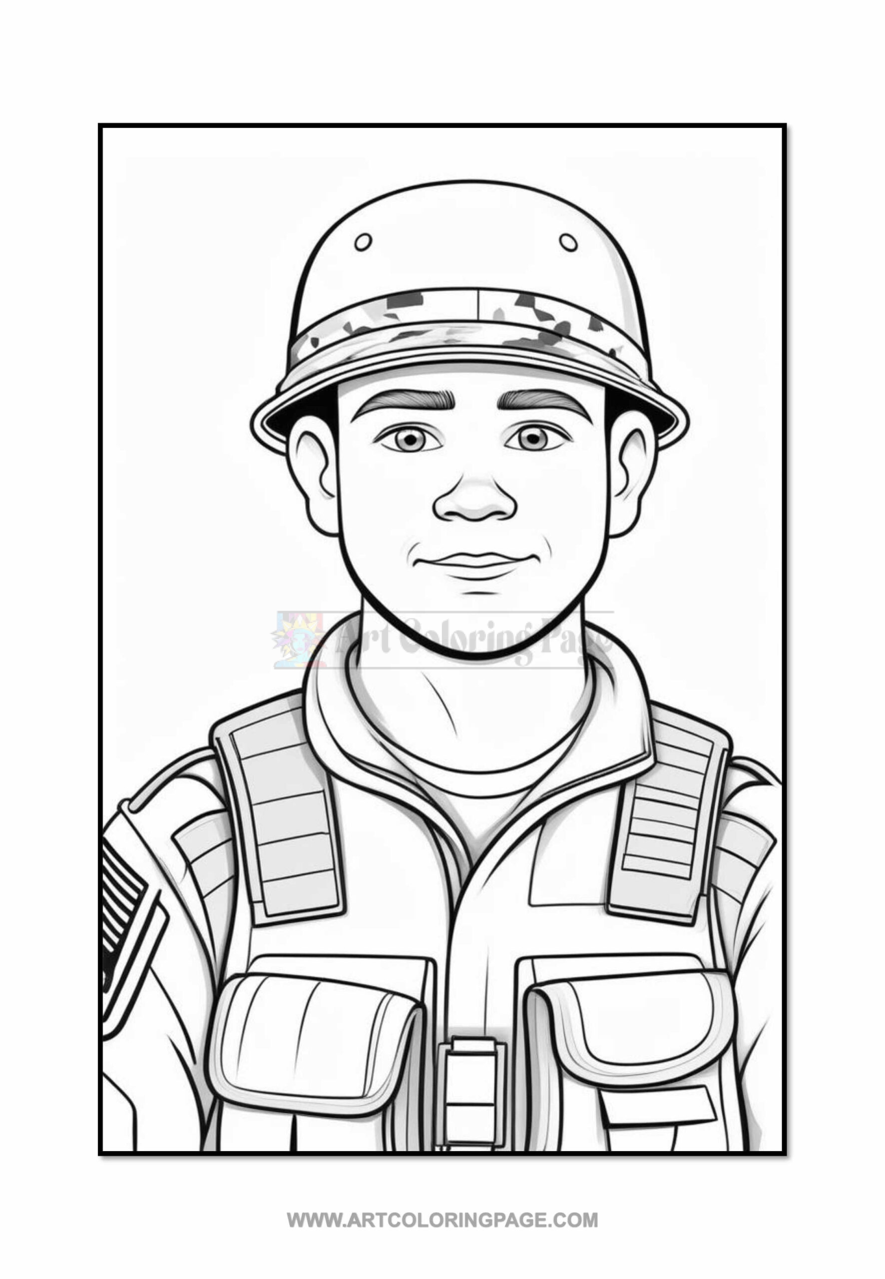 Color Page For Soldier And Spider In Cave Printable Easy For All 