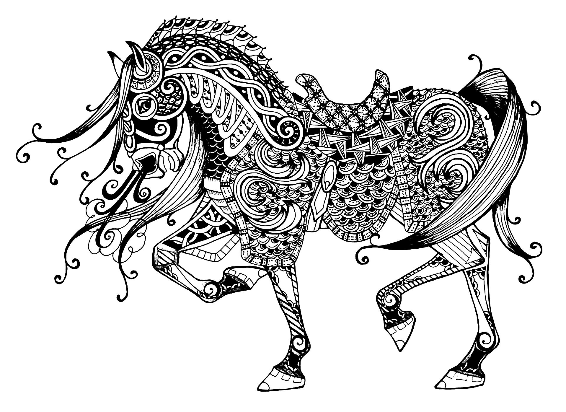 Coloring Horses To Print For Free Horse Coloring Pages For Kids