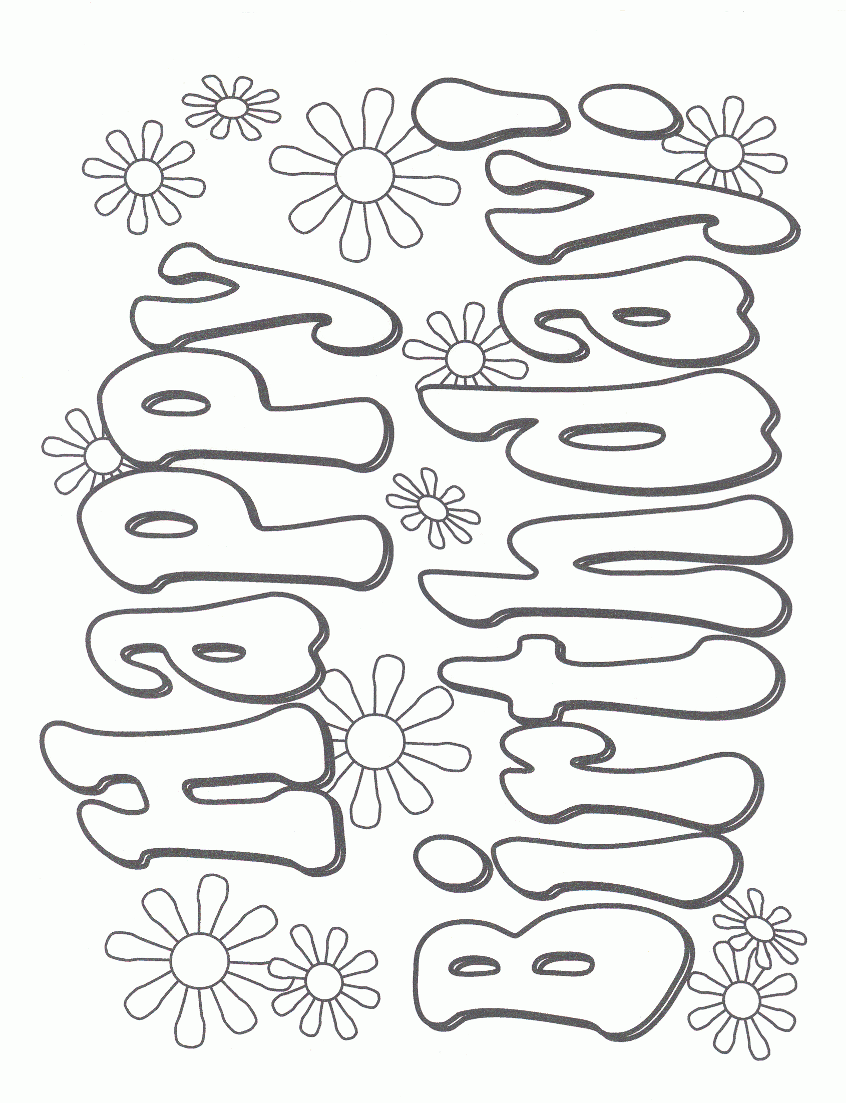 Coloring Page 1 Birthday Coloring Pages Happy Birthday Coloring Pages 