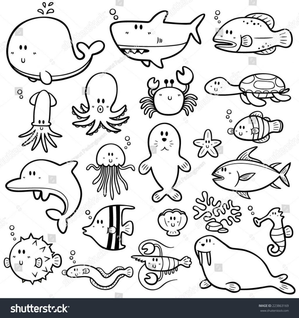 Coloring Page Coloring Page Sea Creatures Pages Lovely Free