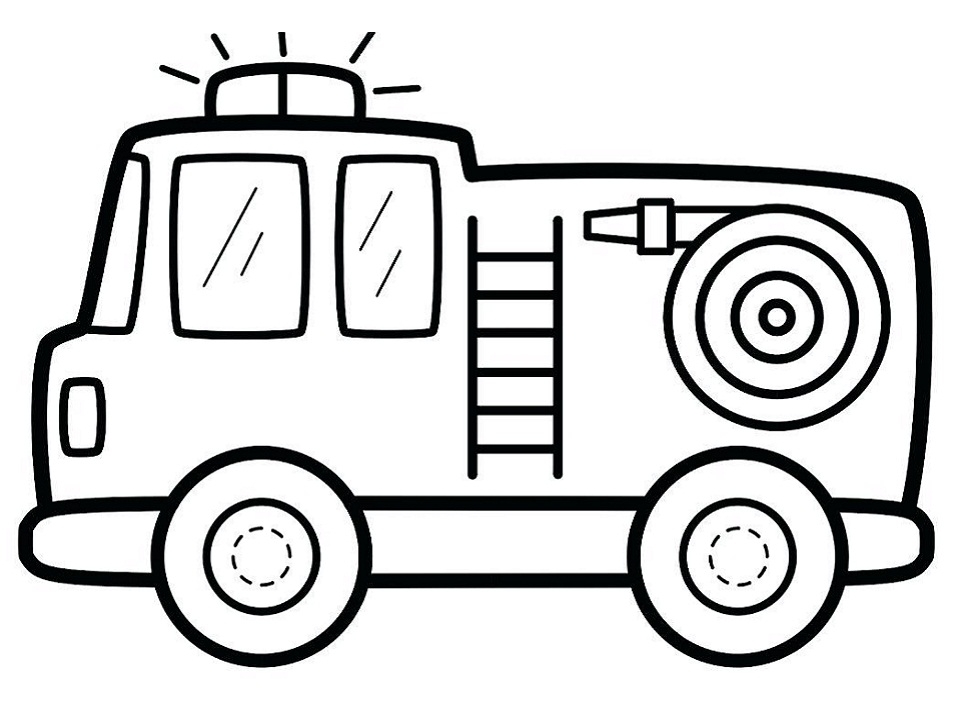 Coloring Page Fire Truck Truck Coloring Pages Firetruck Coloring The 
