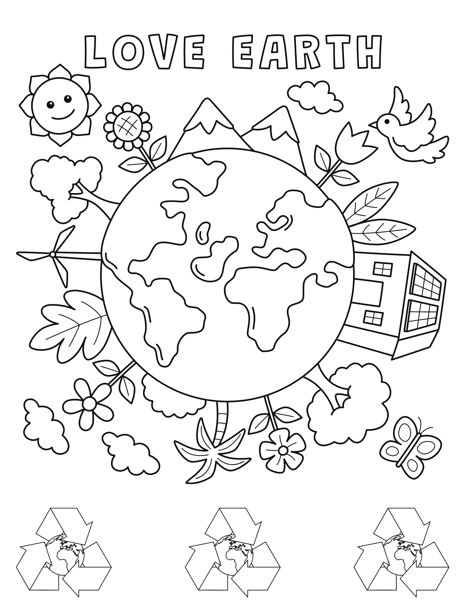 Coloring Page The Earth Earth Day Coloring Page Kids Mores pics