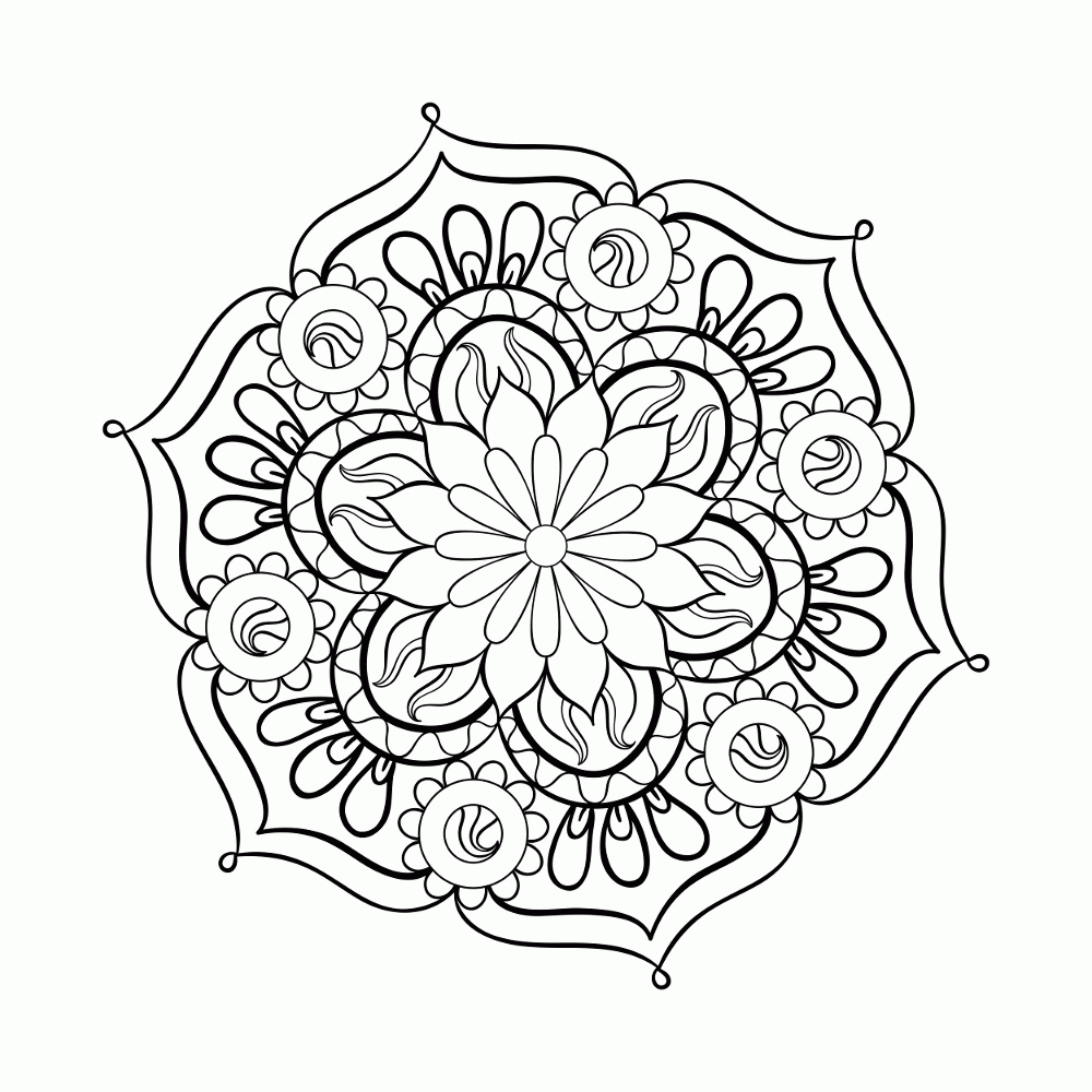 Coloring Pages For Adults Mandala Coloring Home