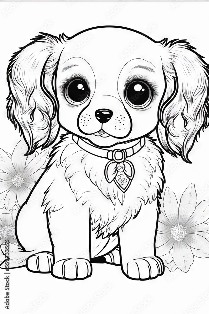 Coloring Pages For Kidsfree Dog Coloring Page Puppy C Vrogue co