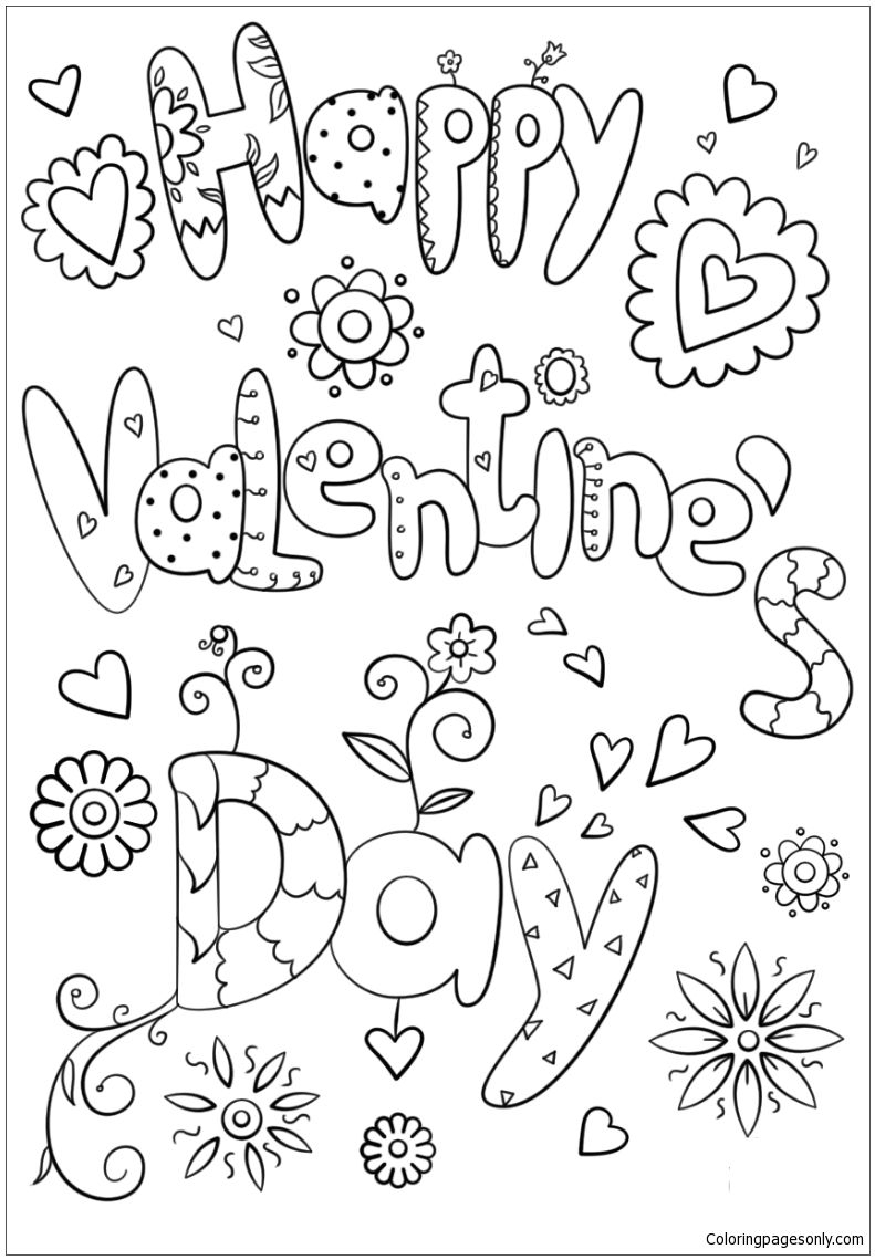 Coloring Pages For Valentines Printable