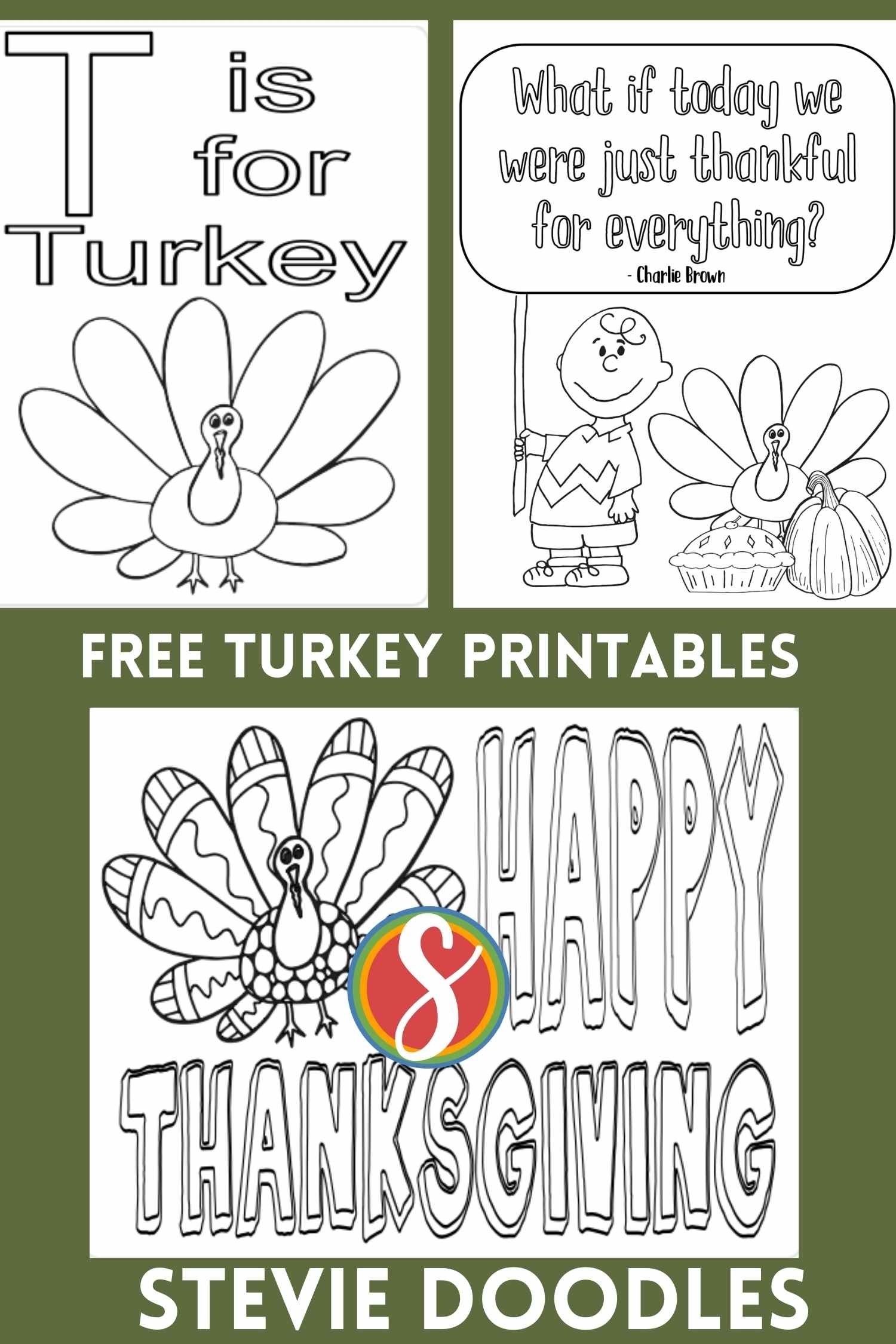 Coloring Pages Free Turkeys