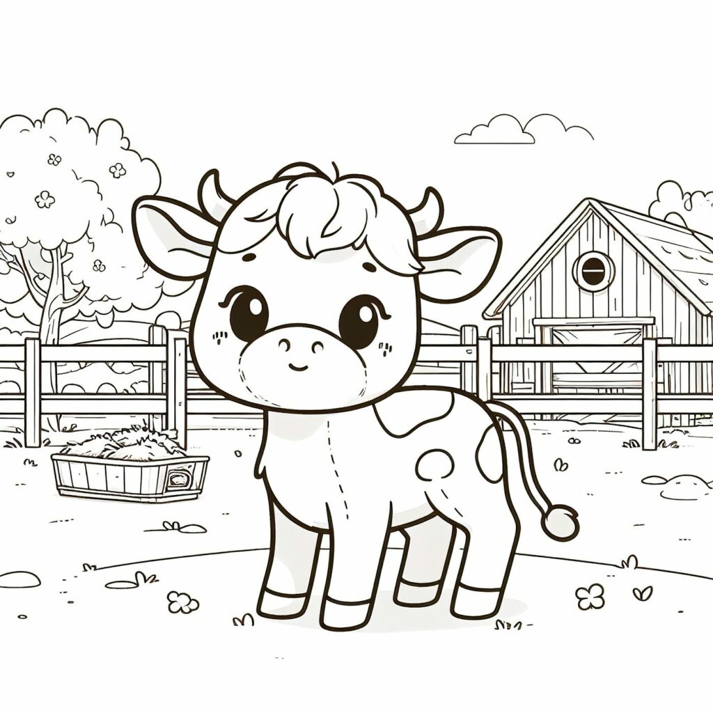 Coloring Pages Of Cows Free Printable Editable Template