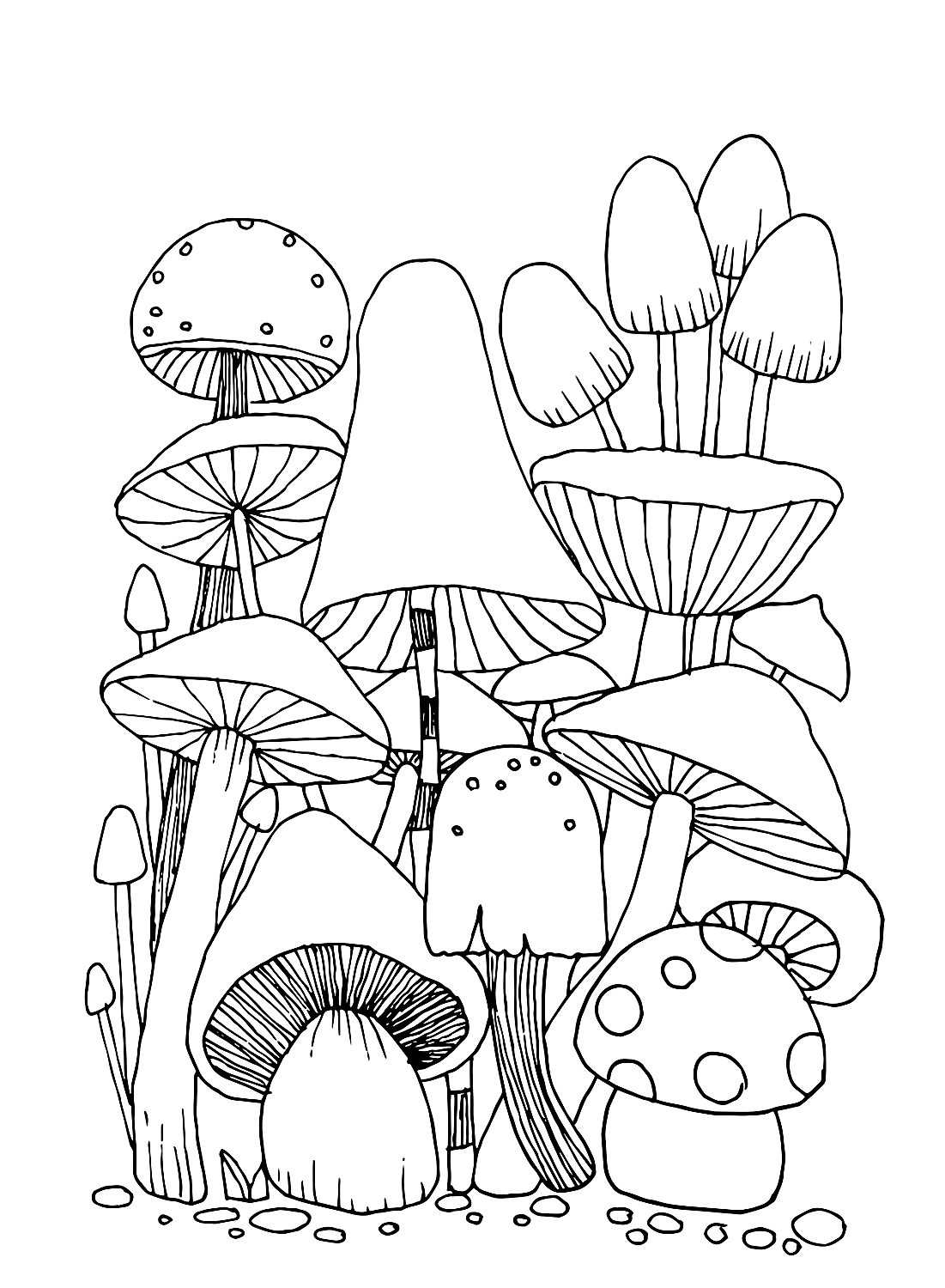 Coloring Pages Of Mushroom Free Printable Coloring Pages