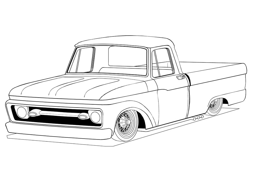 Coloring Pages Of Old Trucks Warehouse Of Ideas