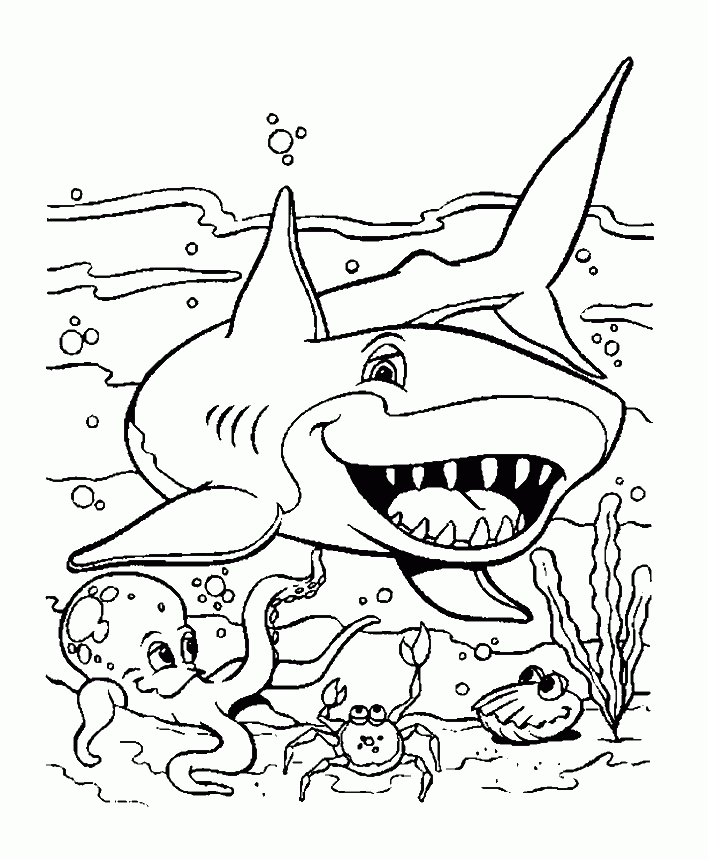 Coloring Pages Sharks Printable