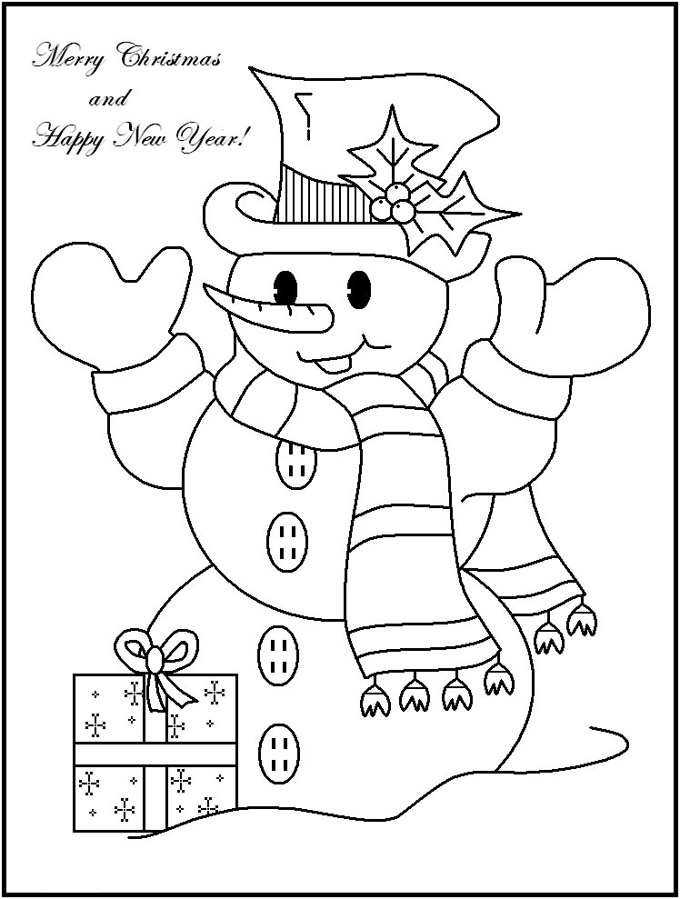 Coloring Pages Snowman To Download And Print For Free