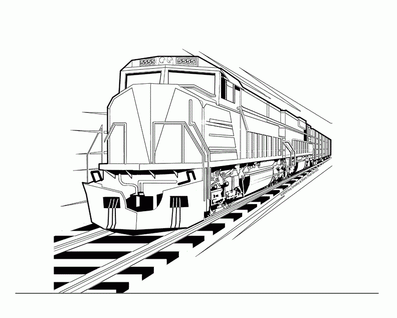 Coloring Pages Trains