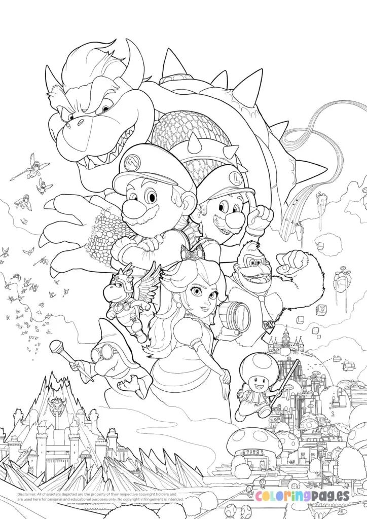 Coloringpag es Mario Coloring Pages Super Mario Coloring Pages