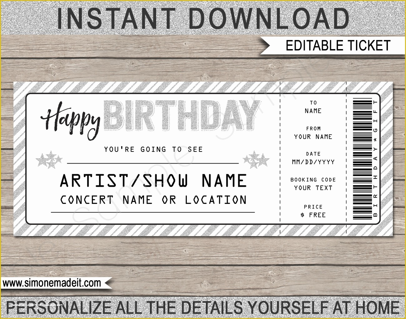 Concert Ticket Template Free Of 12 Concert Ticket Invitation Template 