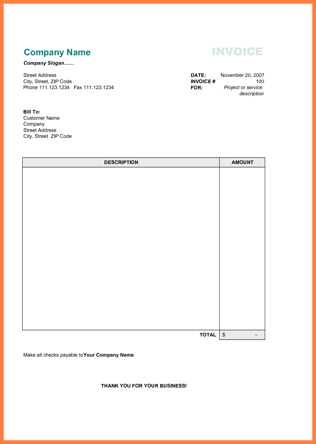 Copy Of A Blank Invoice Invoice Template Free 2016 Copy Of Blank Free 