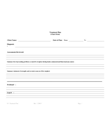  Counseling Treatment Plan Template PDF Free Download PRINTABLE 