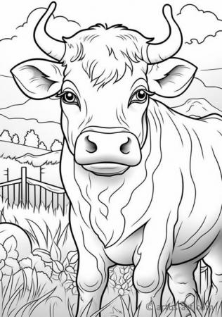 Cows Coloring Page Free Download Artus Art