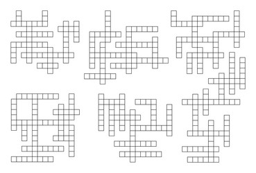 Crossword Blank Grid Vector Images over 350 